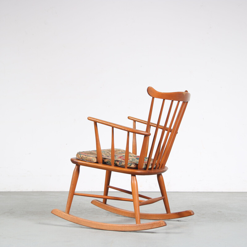 Vintage rocking chair by Borge Mogensen for Fdb Mobler, Denmark 1950s