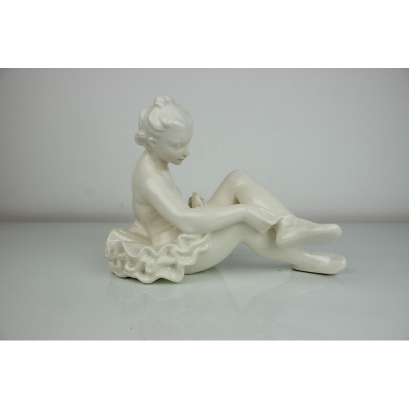 Vintage porcelain "ballerina" statue, Czechoslovakia 1962