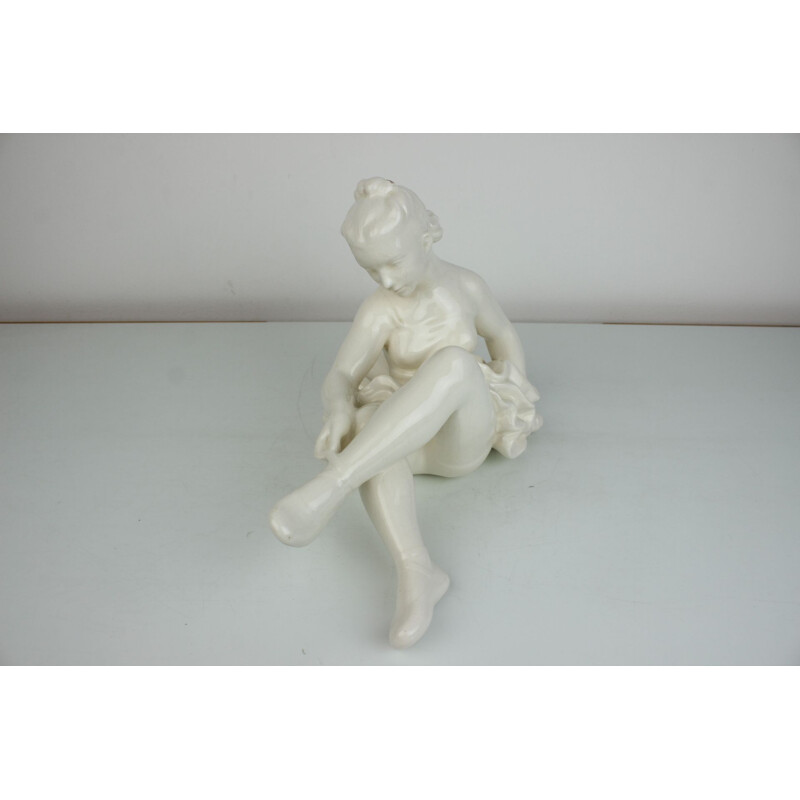 Vintage porcelain "ballerina" statue, Czechoslovakia 1962