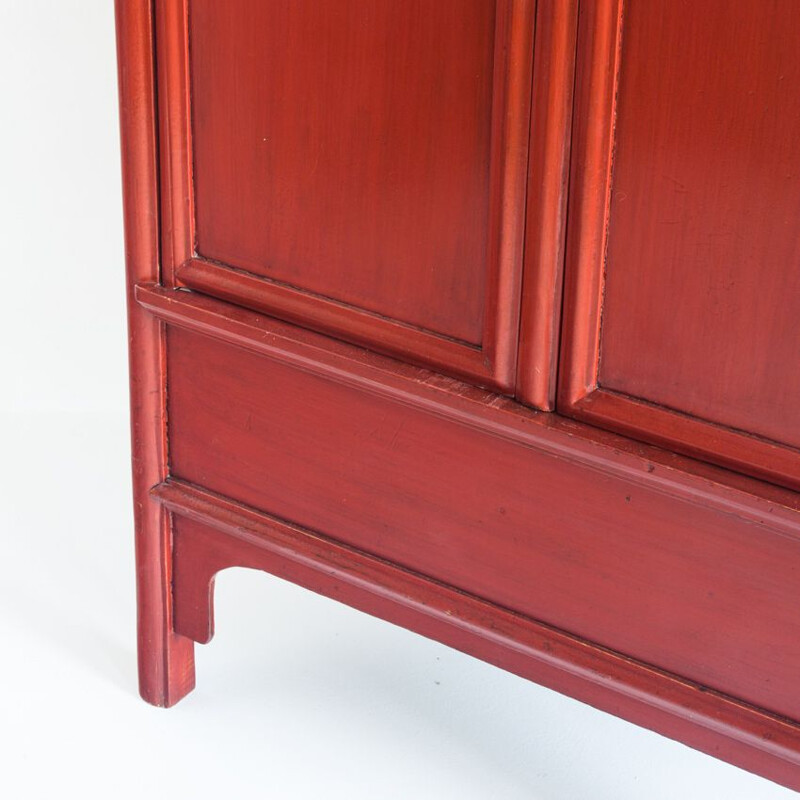 Vintage cabinet with two doors in solid pine wood