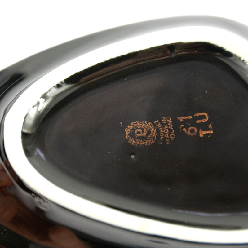 Vintage porcelain ashtray for Chodzieskie Zakłady, Poland 1950