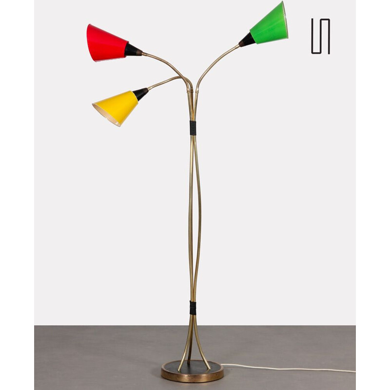 Vintage metal and plastic floor lamp, 1960