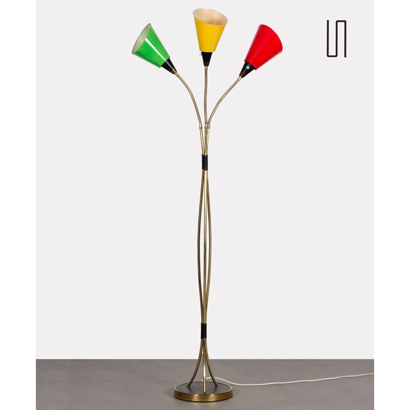 Vintage metal and plastic floor lamp, 1960