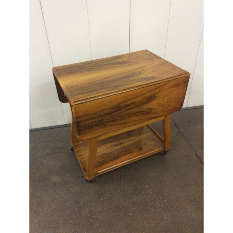 Vintage walnut cart, England 1930