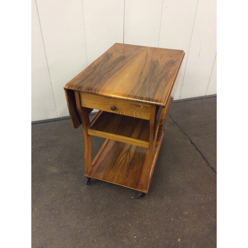 Vintage walnut cart, England 1930