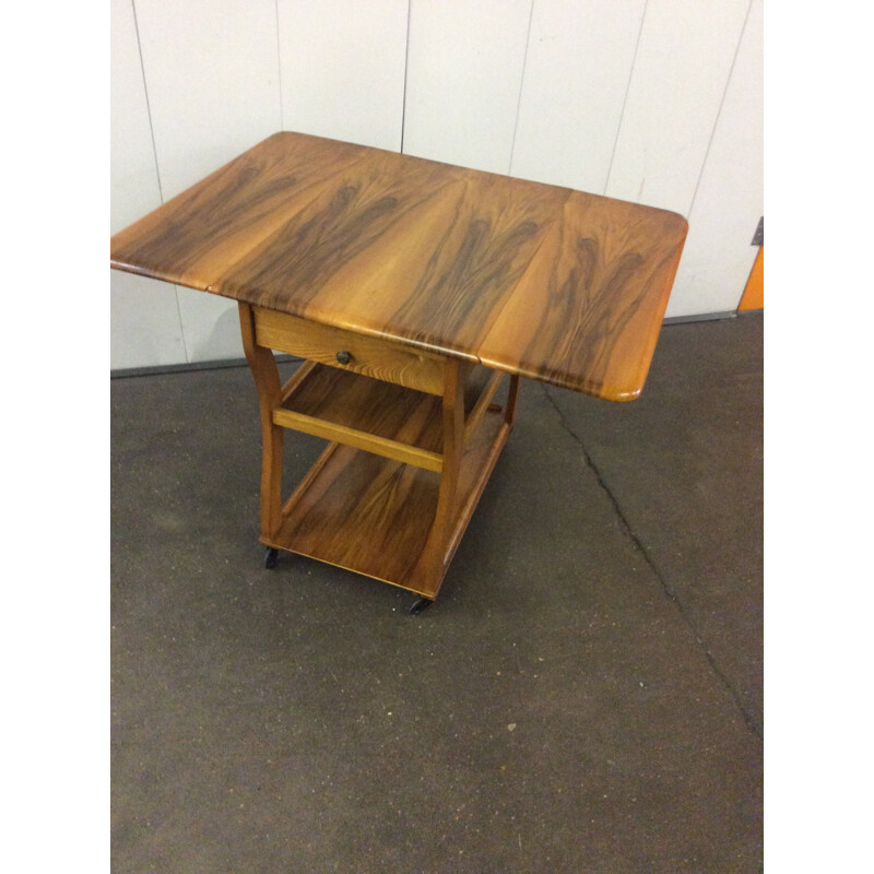 Vintage walnut cart, England 1930