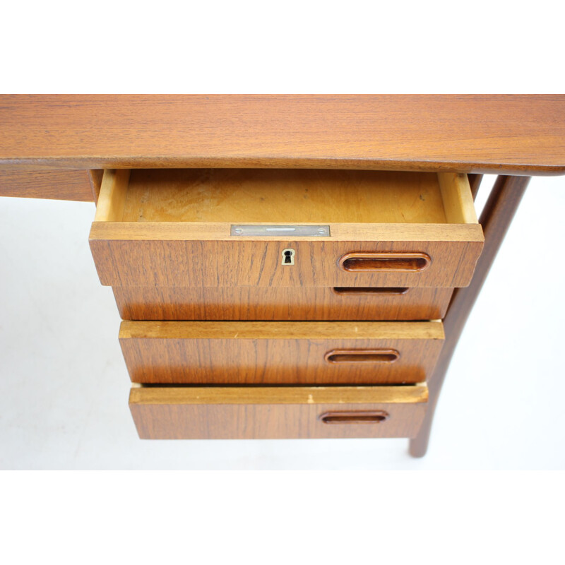 Vintage teak desk by Svend Åge Madsen for H.P. Hansen Hansen, Denmark 1960