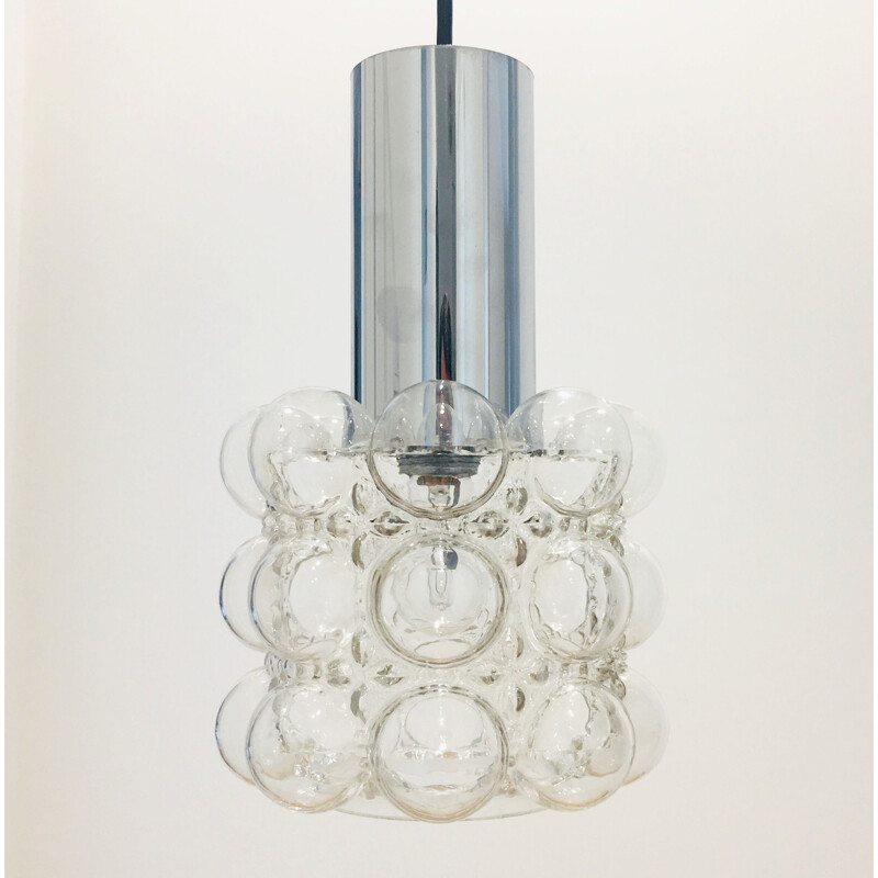 Mid-century bubble glass pendant lamp by Helena Tynell for Limburg, Germany 1960s