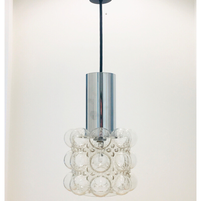 Mid-century bubble glass pendant lamp by Helena Tynell for Limburg, Germany 1960s