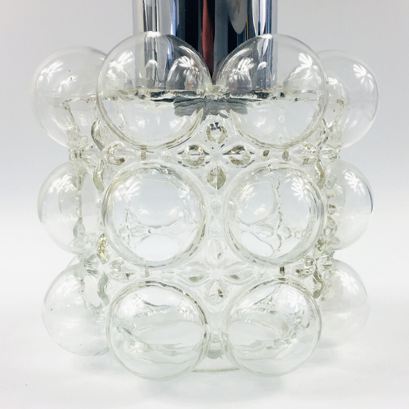 Mid-century bubble glass pendant lamp by Helena Tynell for Limburg, Germany 1960s