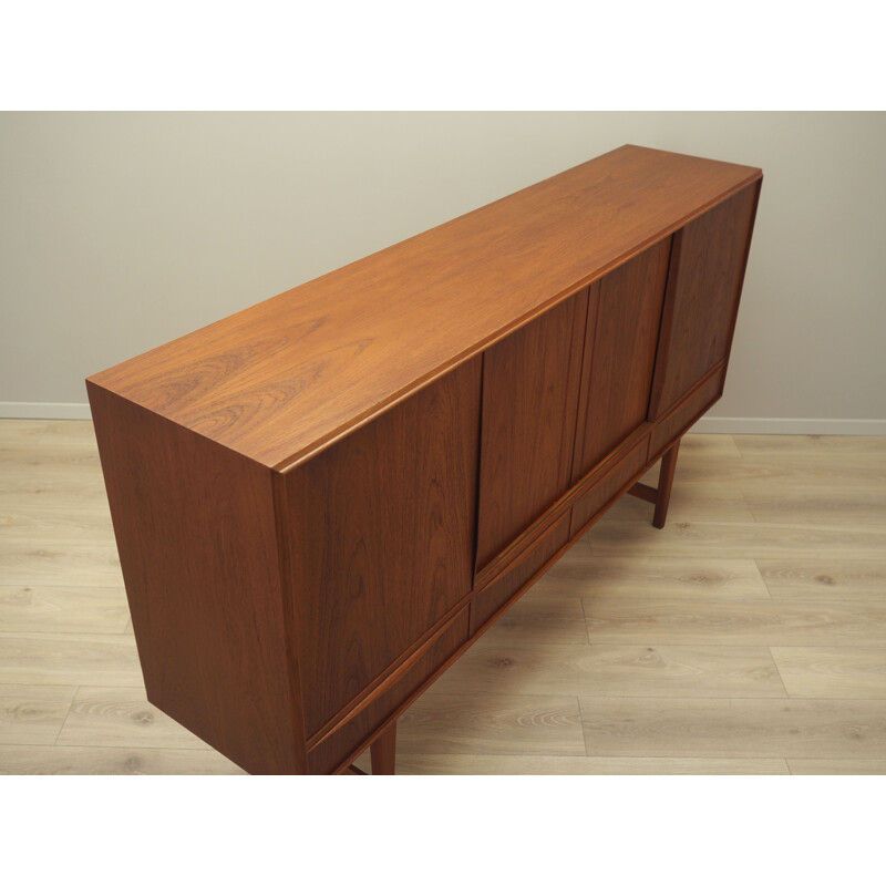 Teak vintage Danish highboard by E.W. Bach, 1960s