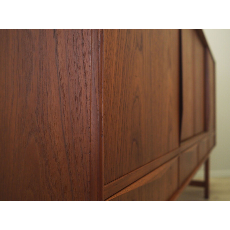 Teak vintage Danish highboard by E.W. Bach, 1960s