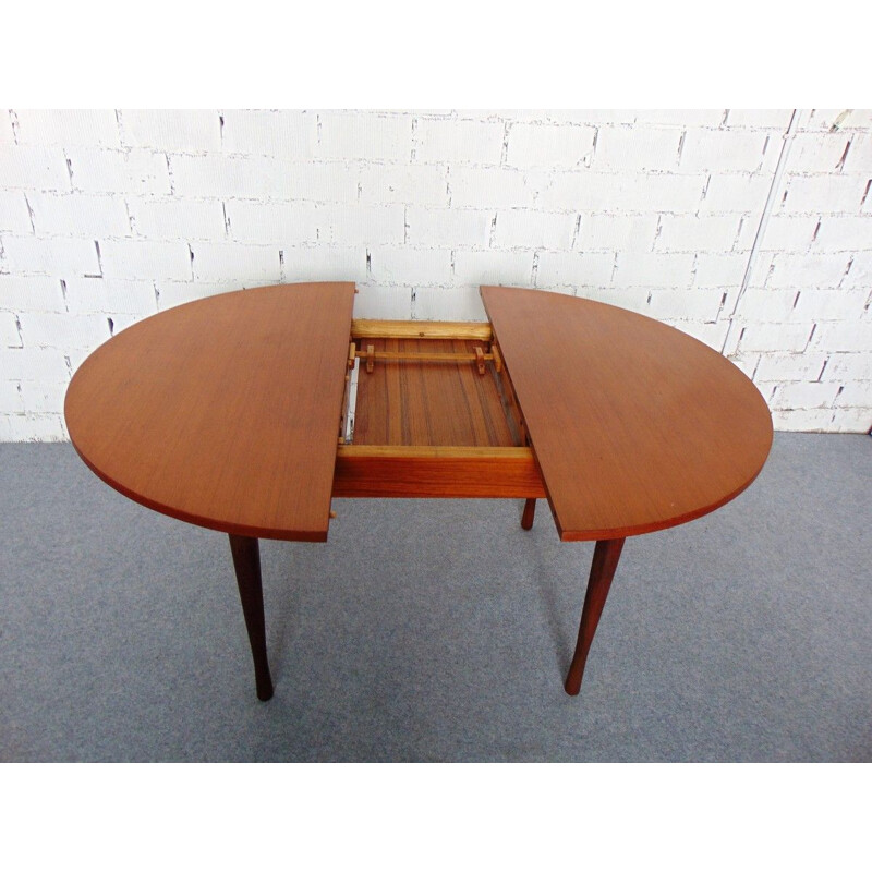 Mid century extending teak table, 1950s