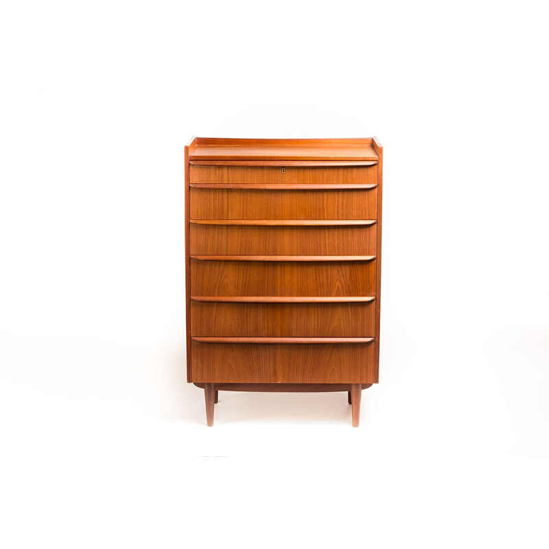 Commode haute danoise en teck, Michael BLOCH - 1960