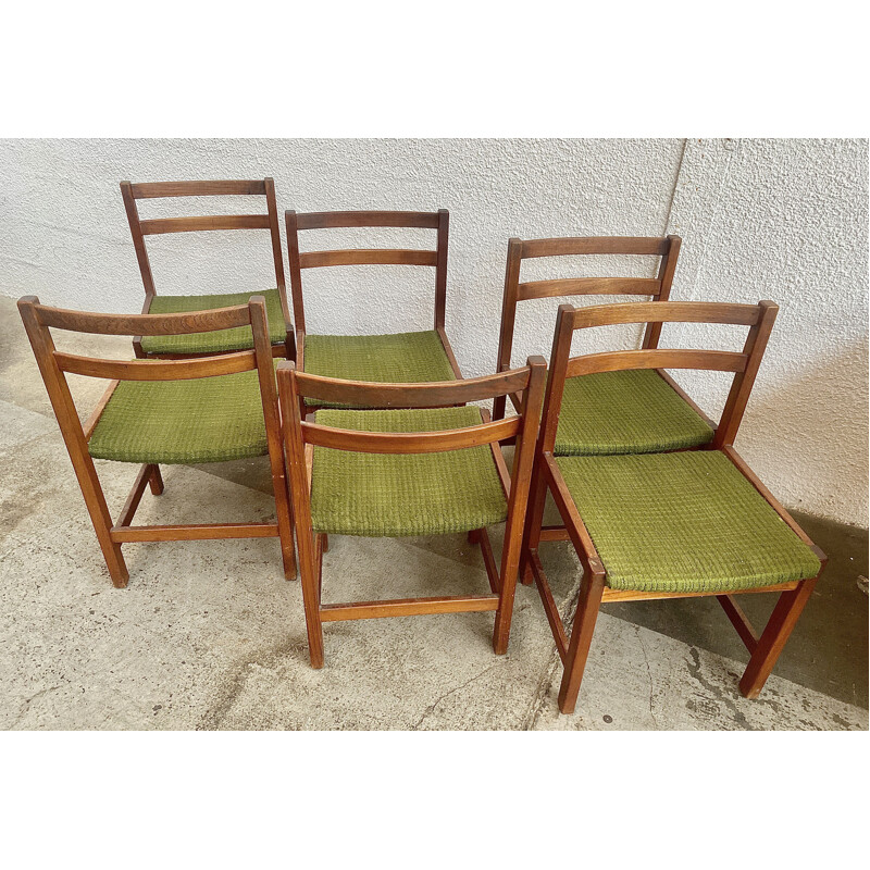 Ensemble de 6 chaises vintage en bois de teck par Ulferts Tibro, Suède 1960