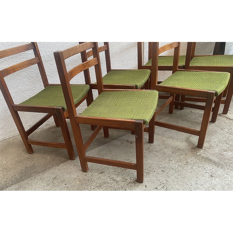 Set of 6 vintage teak wood chairs by Ulferts Tibro, Sweden 1960