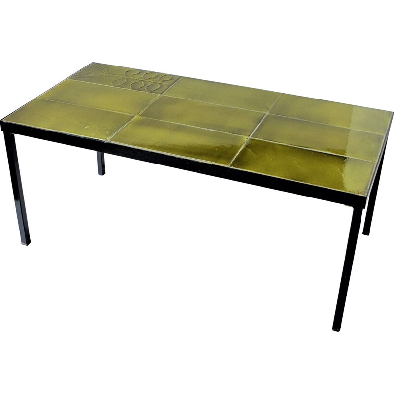 Vintage coffee table by Roger Capron, 1960