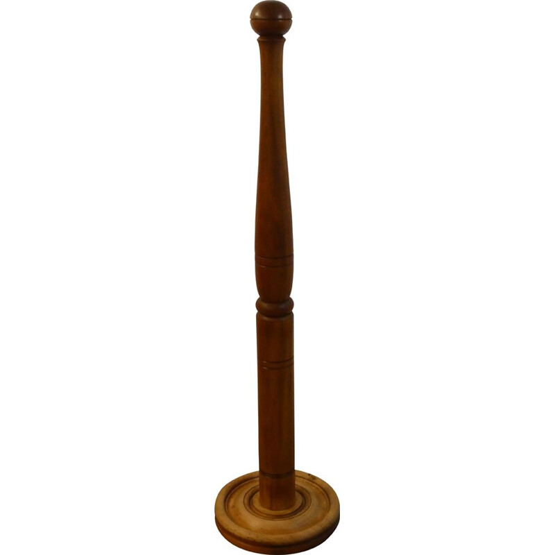 Vintage Brutalist coat rack in mahogany and solid oak, 1950