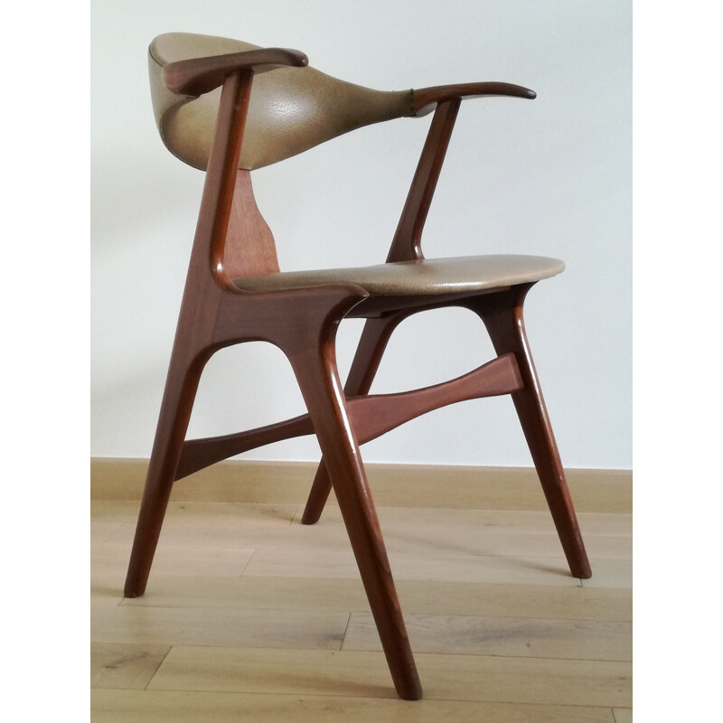 Pair of armchairs "Cow Horn" in leatherette, Louis VAN TEEFFELEN - 1950s