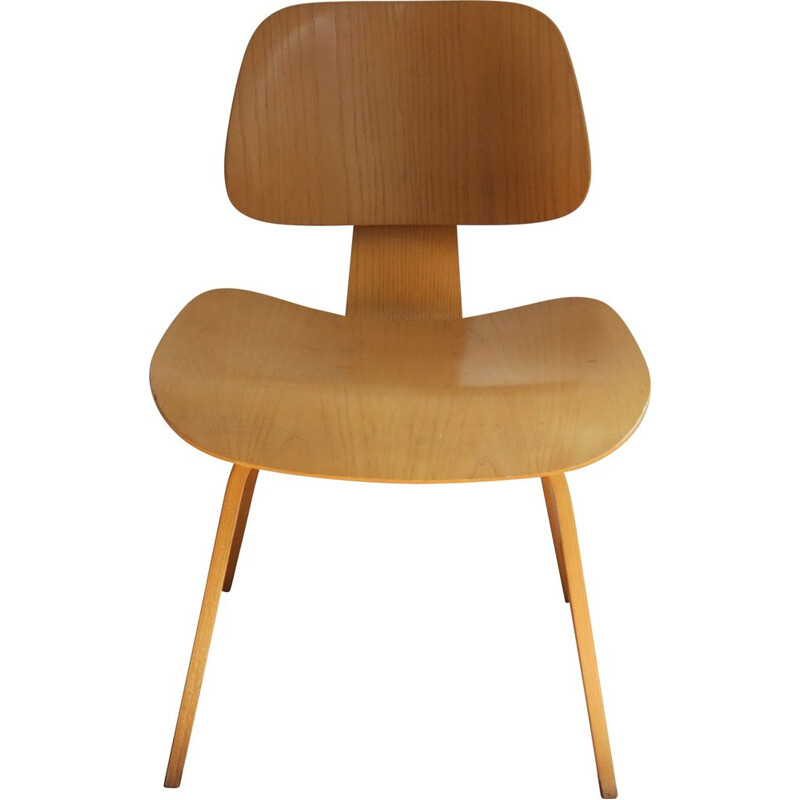 Vintage single Dcw dining chair by Charles Eames for Vitra, 1990s