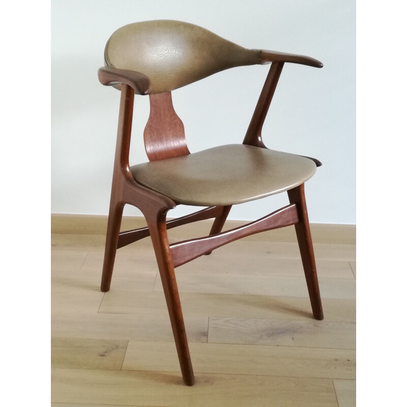 Pair of armchairs "Cow Horn" in leatherette, Louis VAN TEEFFELEN - 1950s