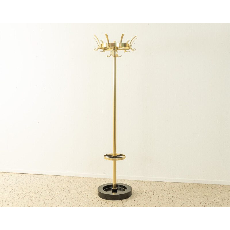 Vintage heavy brass coat rack, 1950s