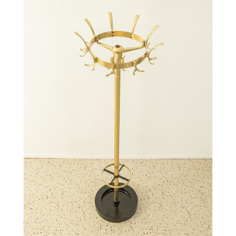 Vintage heavy brass coat rack, 1950s