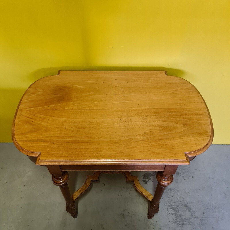 Dutch vintage nutwood wooden table