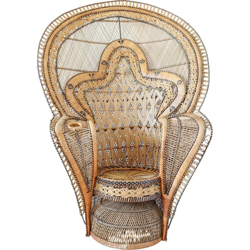 Vintage The King of Peacock armchair, 1970s
