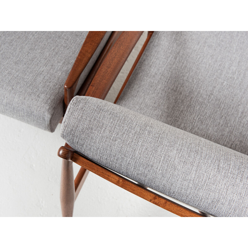 Pair of mid century Paper Knife armchairs in teak by Kai Kristiansen for Magnus Olesen, Denmark 1960s