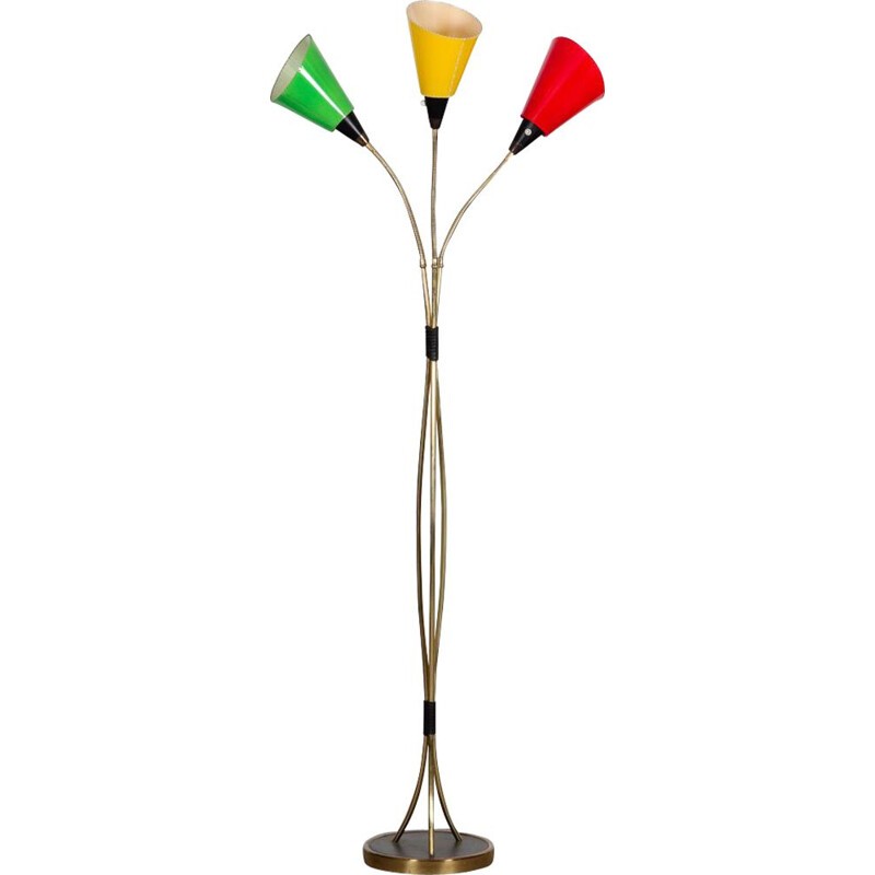 Vintage metal and plastic floor lamp, 1960