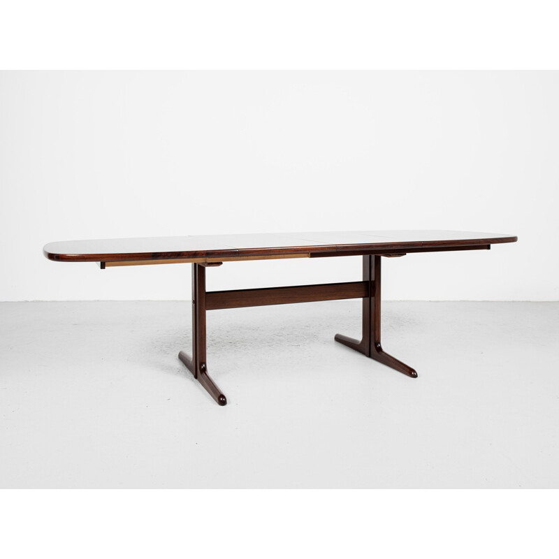 Vintage Deense palissander ovale tafel van Skovby, 1960