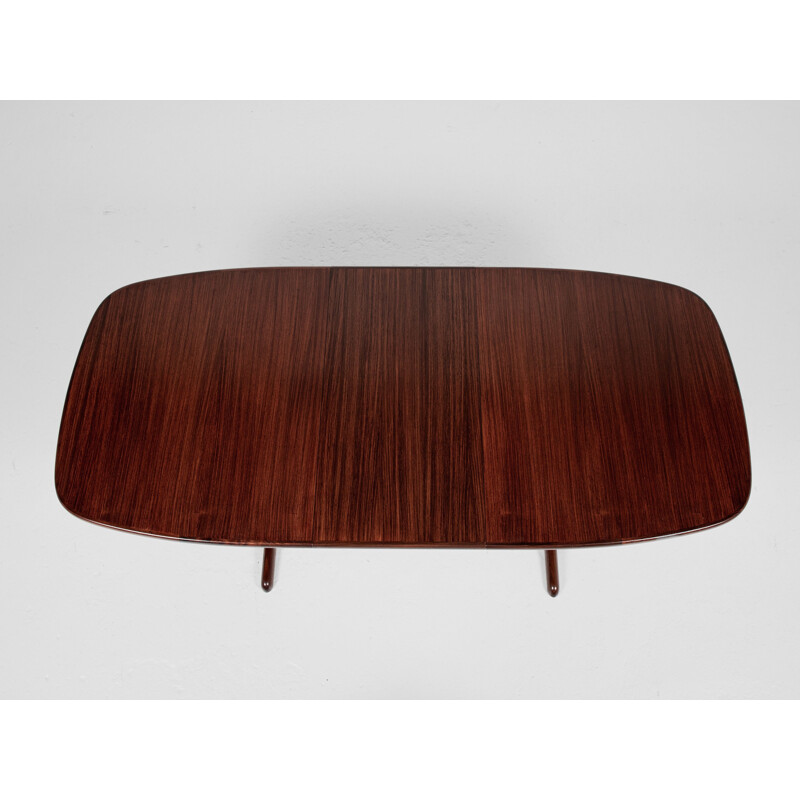 Mid century Danish oval dining table in rosewood by Skovby, 1960s