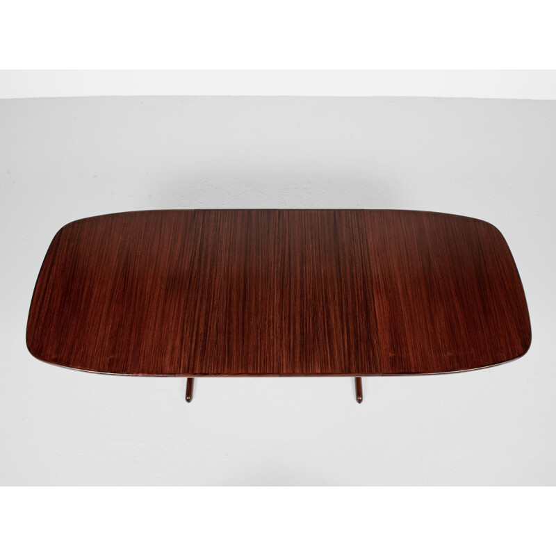 Vintage Deense palissander ovale tafel van Skovby, 1960