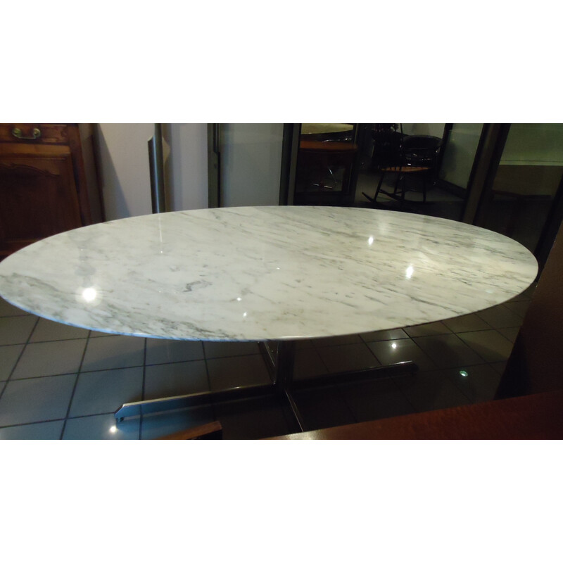 Large Roche Bobois dining table in marble - 1970s