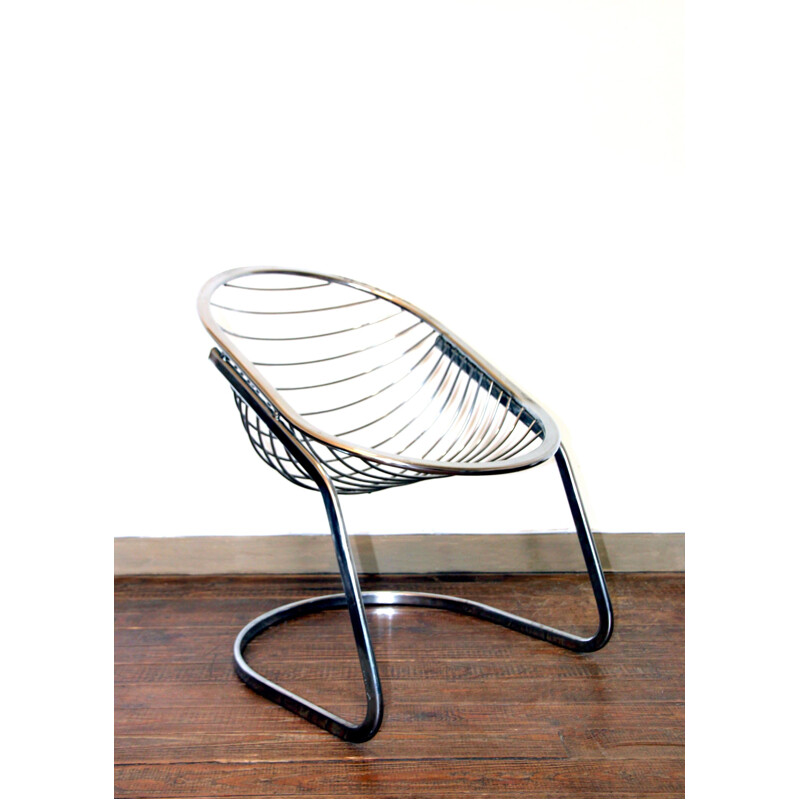 Paire de fauteuils vintage egg par Gastone Rinaldi, 1970