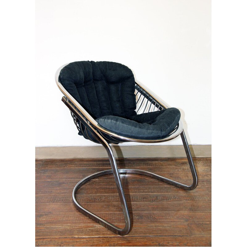 Paire de fauteuils vintage egg par Gastone Rinaldi, 1970