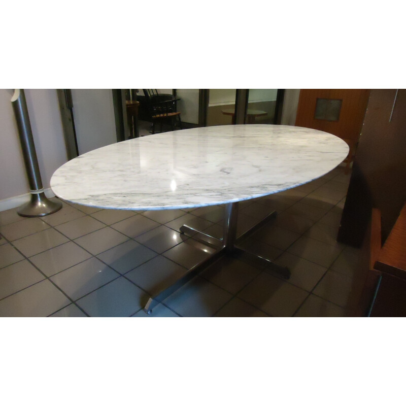 Large Roche Bobois dining table in marble - 1970s