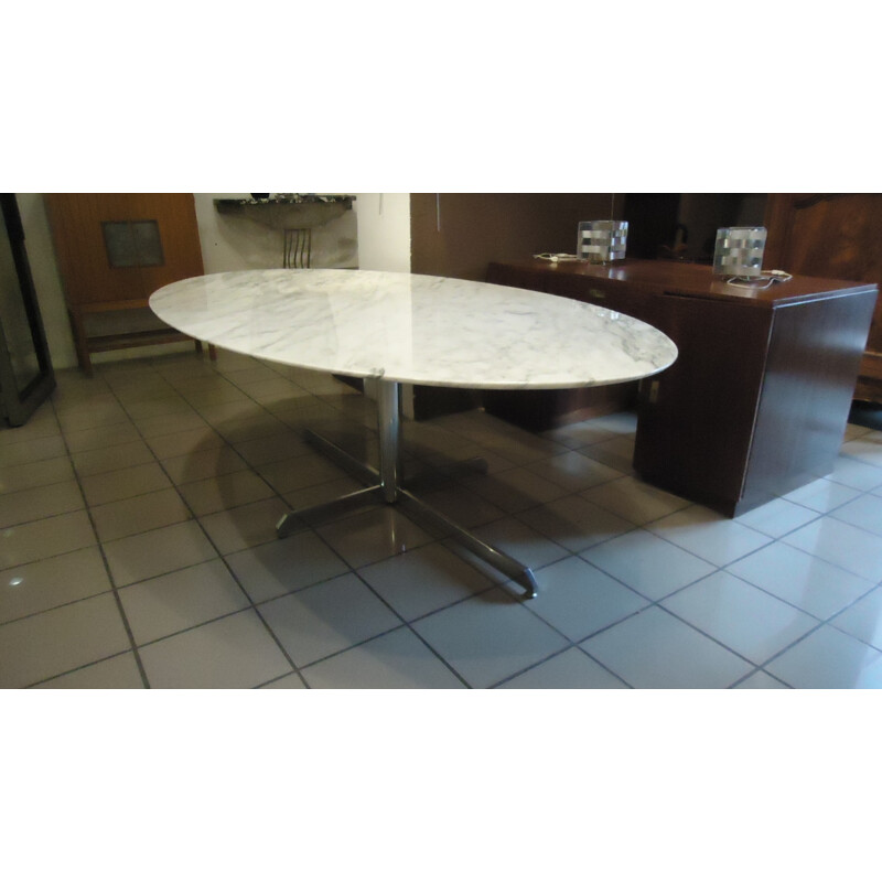 Large Roche Bobois dining table in marble - 1970s