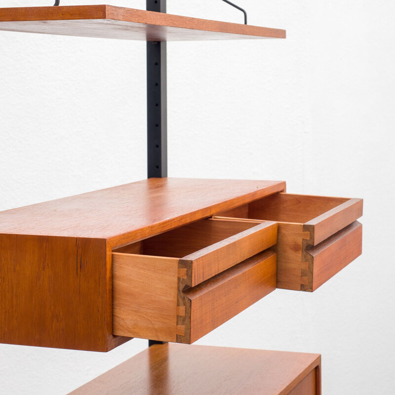 Vintage shelf system in teak by Poul Cadovius, Denmark 1960s