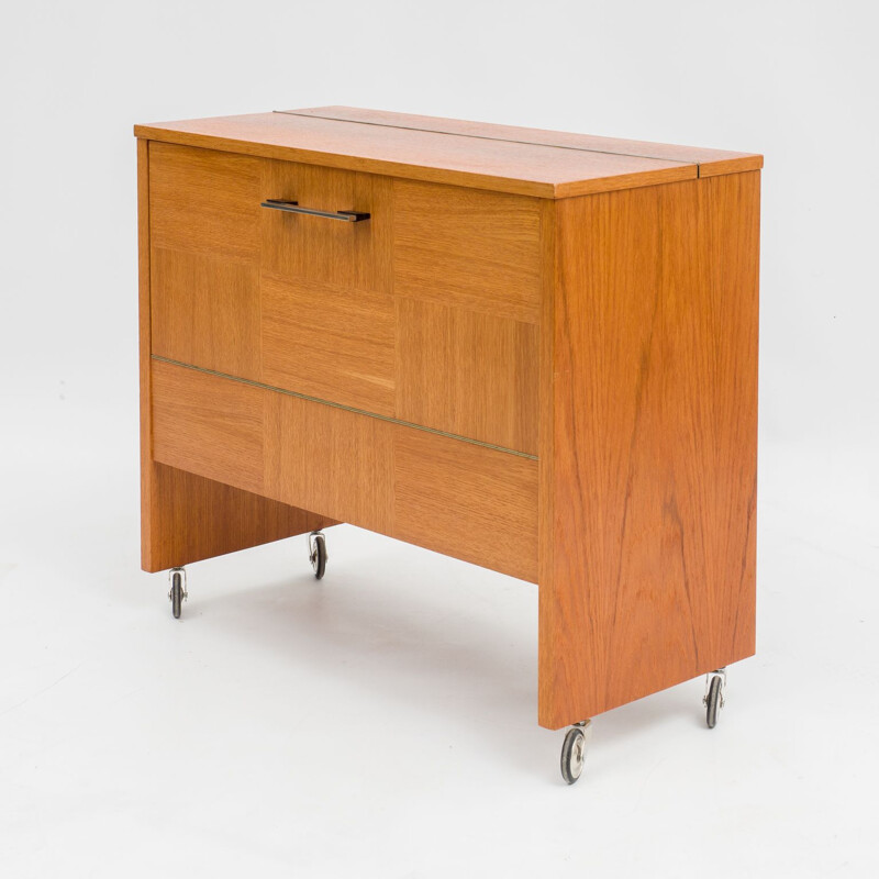 Vintage bar trolley in teak, 1960s