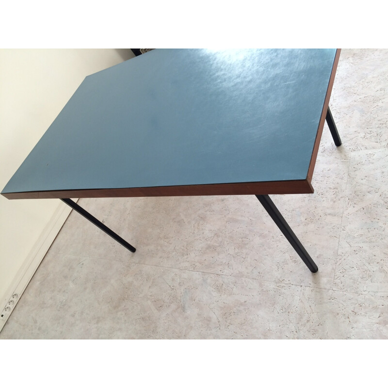 Mid century Minvielle dining table in melamine - 1950s