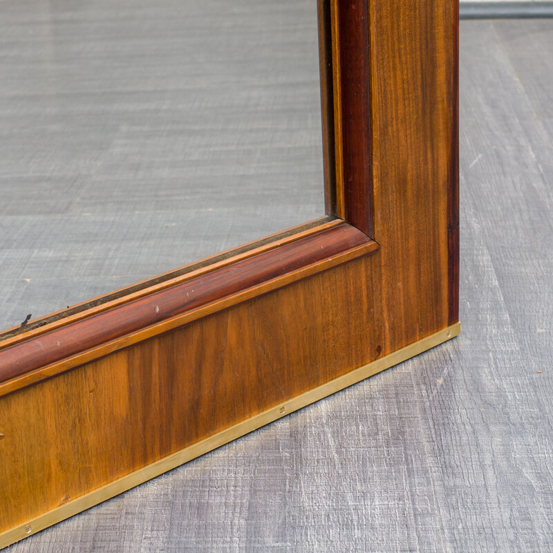 Vintage mirror in walnut, 1950s