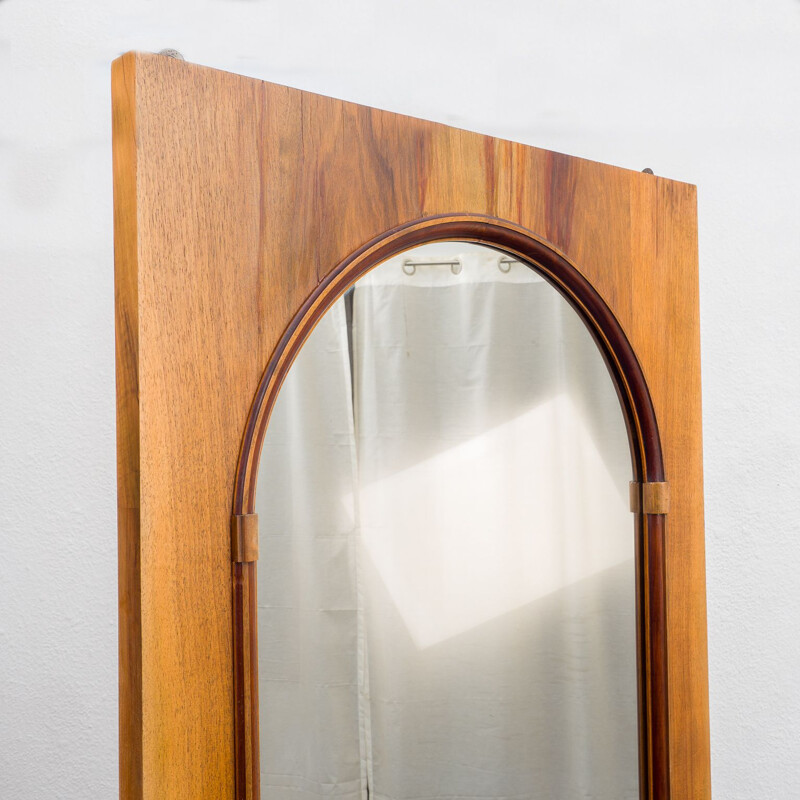 Vintage mirror in walnut, 1950s