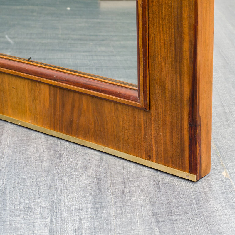 Vintage mirror in walnut, 1950s