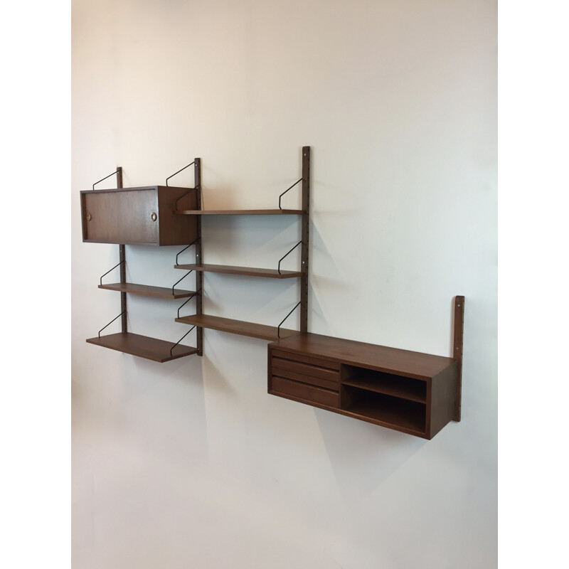 Danish Royal System wall unit in teak, Poul CADOVIUS - 1960s