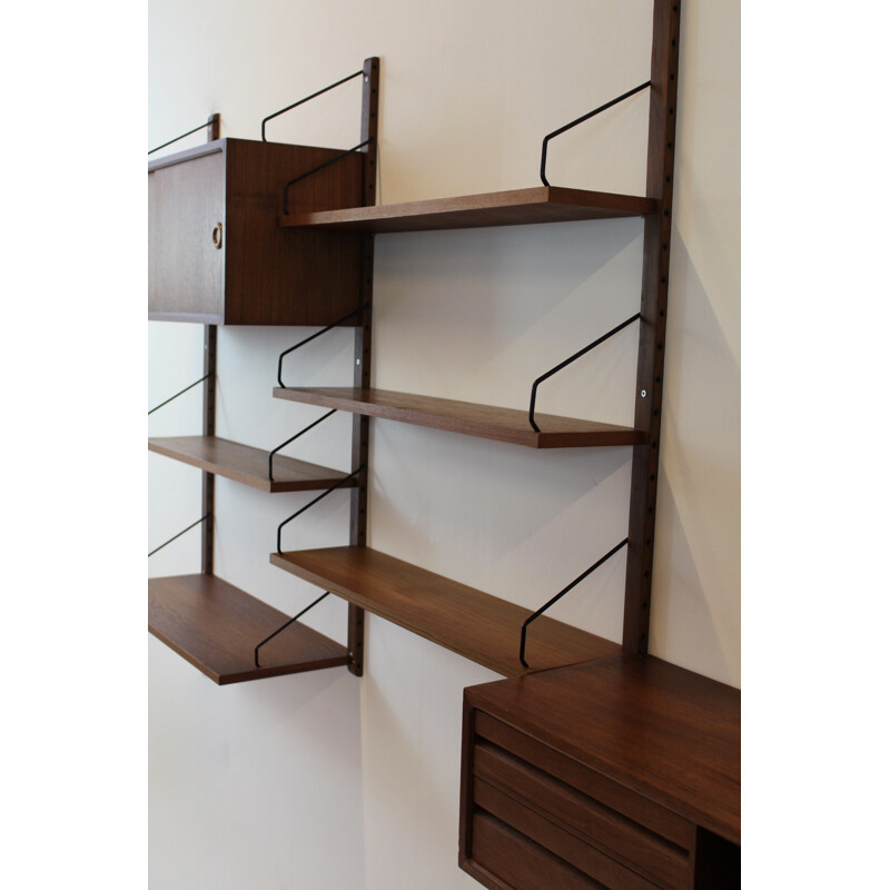 Danish Royal System wall unit in teak, Poul CADOVIUS - 1960s