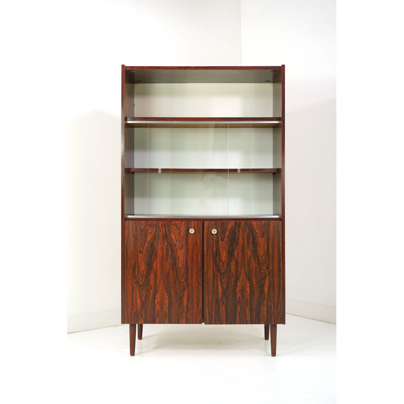 Vintage rosewood display cabinet, 1950-1960