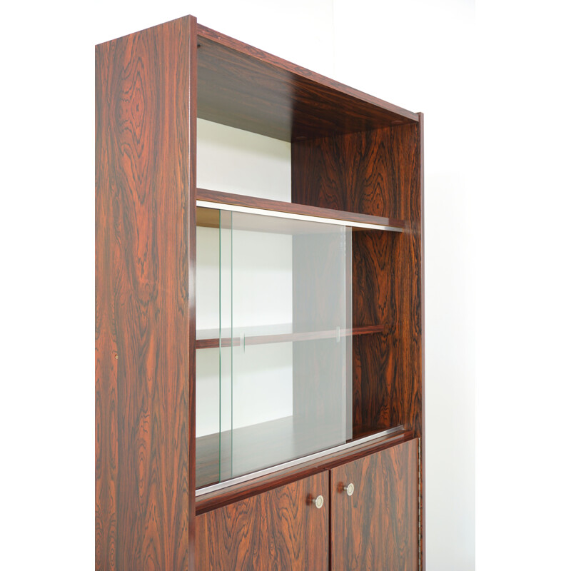 Vintage rosewood display cabinet, 1950-1960