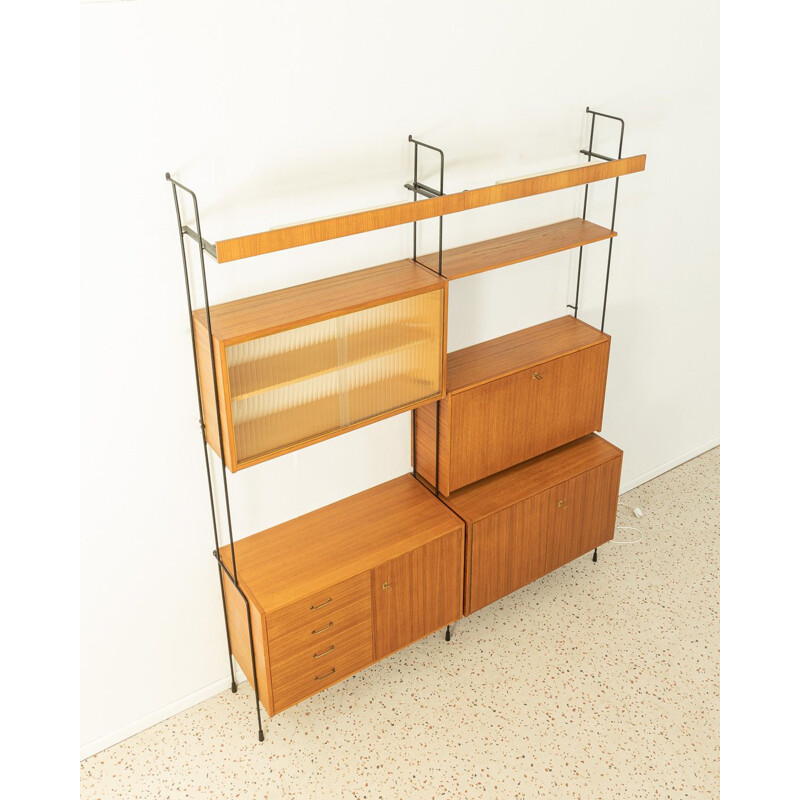 Vintage Omnia walnut shelving system by Hilker, Germany 1950s